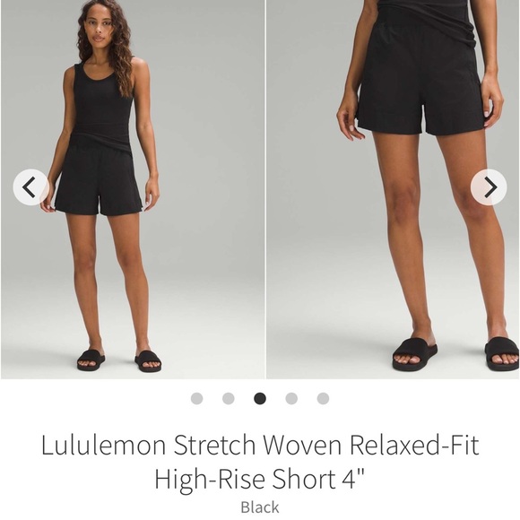 lululemon athletica Pants - lululemon athletica Women's Black Relaxed-Fit High-Rise Shorts Nulu Textured XS